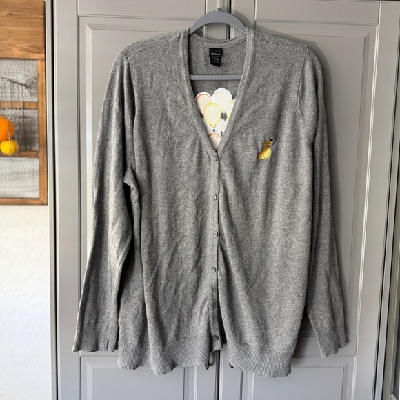 Torrid Disney Pixar Up Embroidered Dug Button Cardigan Sweater, Gray, 3 (22/24) - Picture 4 of 12